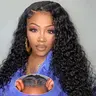 Bling Hair Deep Wave Glueless Wigs Human Hair Invisible Strap 13x6 Transparent Lace Frontal Wig Ready to Wear 5x5 Lace Clousure Wig Brazilian Human Hair for Women Deep Culy Wig Pre Plucked 180% Density Invisible Strap Ready to Wear 13X6 Human Hair Wig