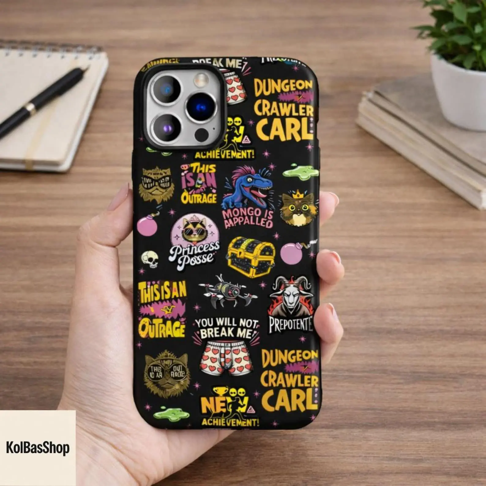 Princess Donut And Mongo Phone Case, Dungeon Crawler Carl Bookish Fantasy Case, Case for iPhone 17 16 15 14 Pro Max