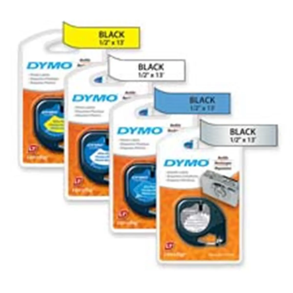 212 MAIN Dymo LetraTag Direct Thermal Sticker Tape - 0.50in x 13ft Easy Peel Plastic Pearl White Office Supplies (DYM91331)