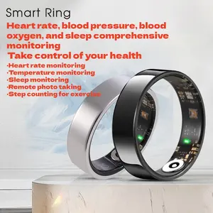 Smart Ring $Wellness Tracker with Heart Rate, Temperature Check, Sleep, Stress  Cycle Reminder Insights  Auto Activity Detection  Smart Ring Multifuntional IP68 &Waterproof Smartring for Women Men Wearable Device with Charging Box & Smartphone App