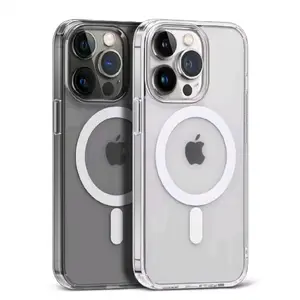 Ultra-Clear Magnetic Case for iPhone 17 16 15 14 13 12 11 - MagSafe Compatible Wireless Charging Cover Protective Casing Skin - Anti-Yellowing Slim Shockproof Bumper - Available for iPhone Pro, Pro Max, Plus, Air, & mini Models