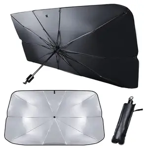 55 inch Car Windshield Sun Shade Cover Umbrella, Foldable Car Front Window Sunshade Umbrella for Summer, Universal for Cars SUVs BMW Chevy Ford Honda Jeep Nissan Toyota Mercedes-Benz Hyundai VW Buick LEXUS MAZDA Kia Acura Tesla