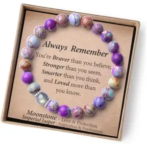 Handmade Gifts for Kids/Teen Girls/Adults-Love/Encouragement-Natural Crystal Bracelets
