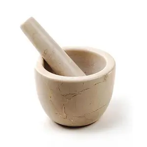 RSVP Marble Mortar & Pestle - Beige