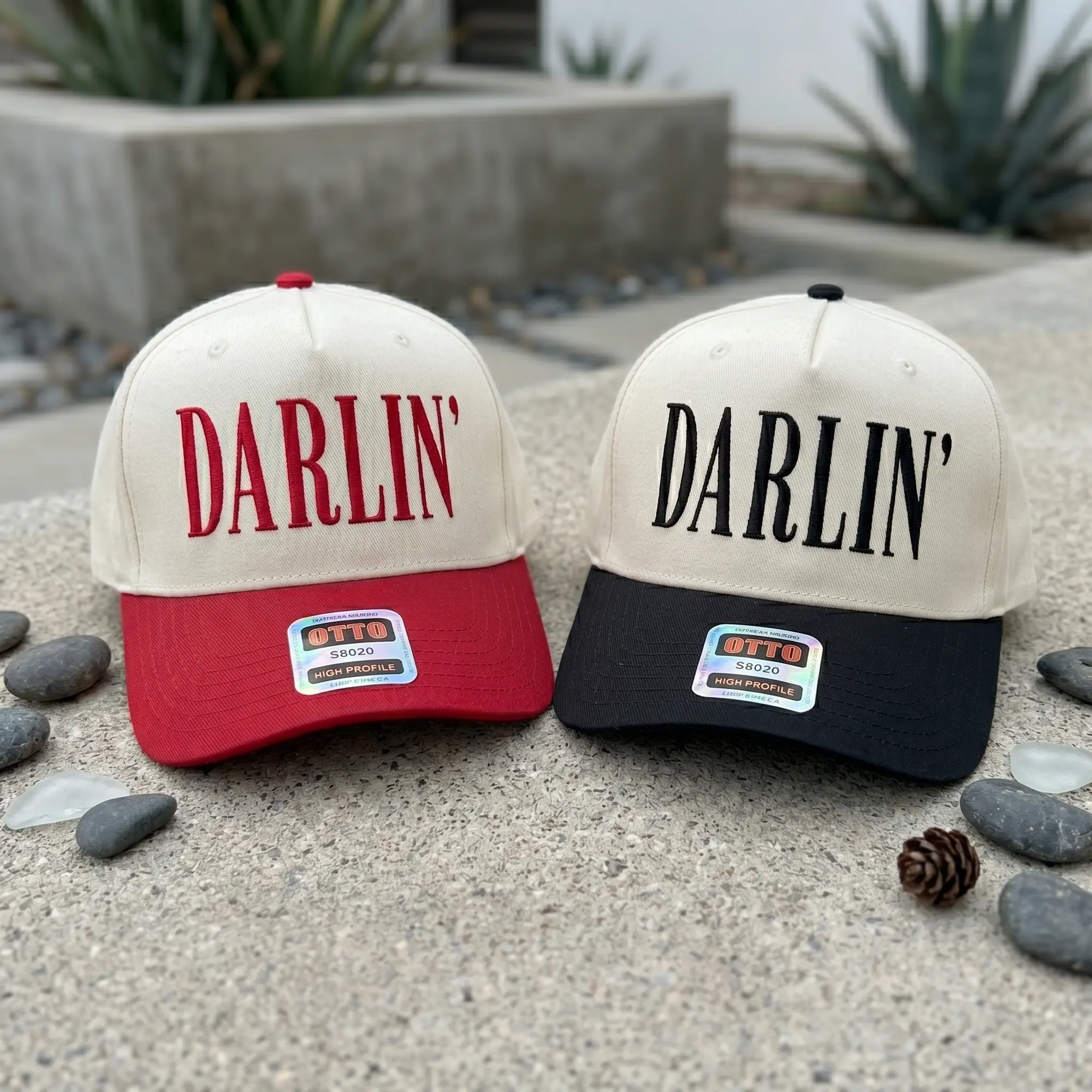 Darlin Embroidered Hat, Otto Vintage Hat, Country Hat, Western Hat, Cute Trucker Style Hat, Embroidered Darlin Cap, Gift for Her