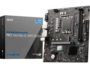 MSI PRO PRO H610M-G WIFI DDR4 LGA 1700 Intel H610 SATA 6Gb/s Micro ATX Motherboard MSI PRO PRO H610M-G WIFI DDR4 LGA 1700 Intel H610 SATA 6Gb/s Micro ATX Motherboard