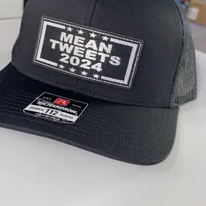 Mean tweets leather patch hat