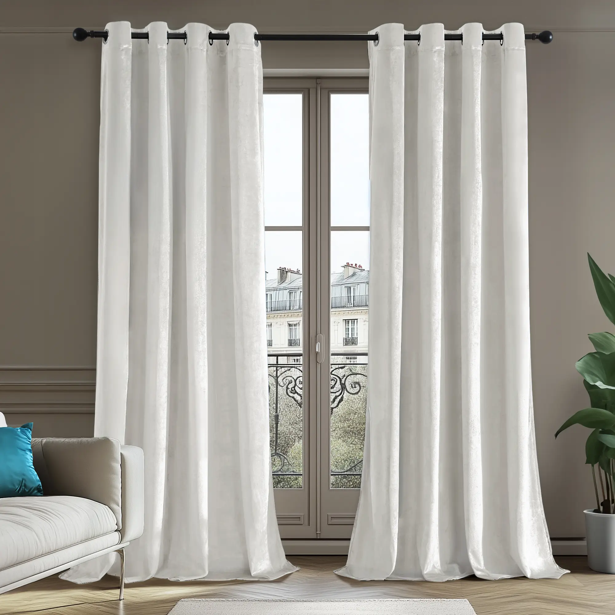 Greyish White/Velvet