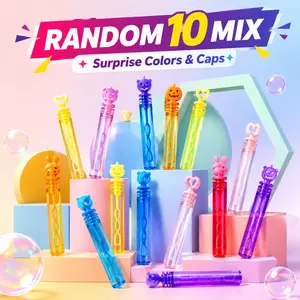 Mini Bubbles for Kids Party Favors,10 PCS Small Bubble Wands Toys Bulk for Classroom Prize,Birthday Goodie Bag Stuffers,Bubble Blower Toy Sticks With Bubble Solutions