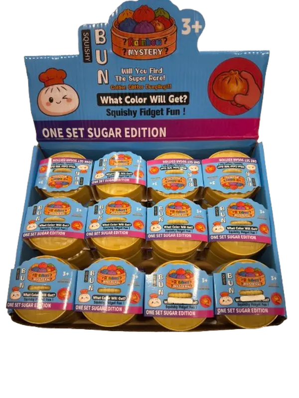 Mini Dumpling Squishy Stress Relief Toy, Glitter Sugar Mystery