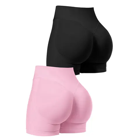 GOECI Women's High Waist Elastized Tight Activewear Sports Shorts - Breathable, Comfortable, Flex-stretch Gym Clothes for Yoga, Indoor/Outdoor Activities