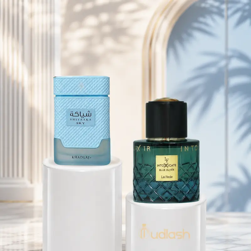Oudlash Bundle | Shiyaaka Sky + Intoxicate Blue Elixir | Unisex Fragrance | 100 ML - 3.4 OZ | Eau De Parfum | Verbena, Bergamot, Mandarin