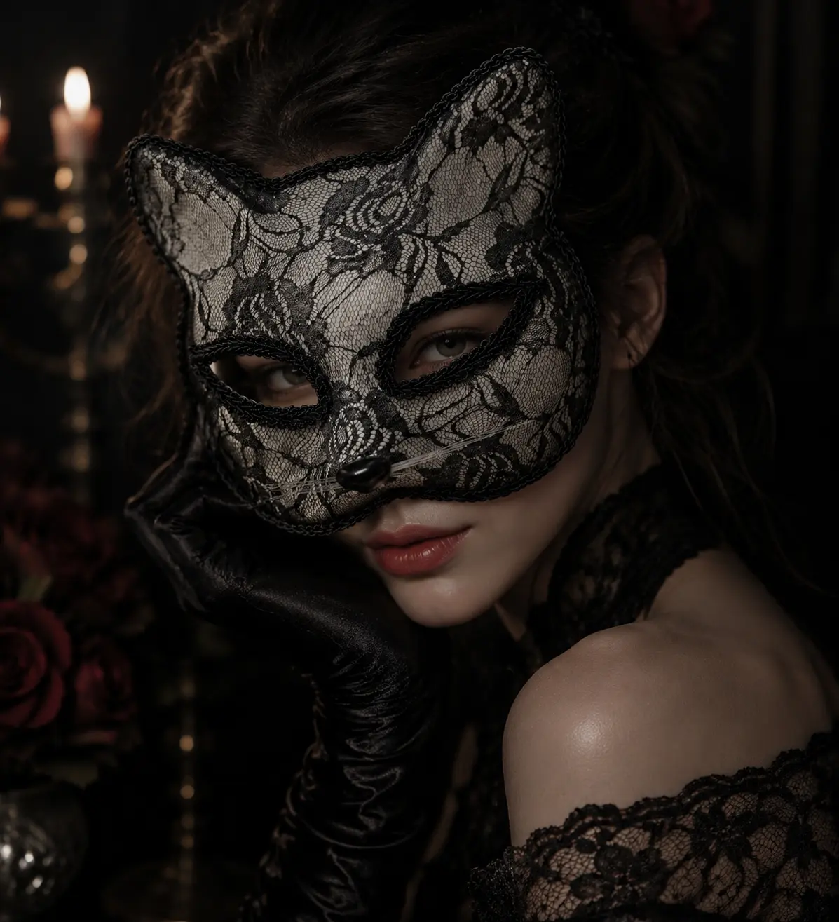 Sexy Black Cat Halloween Mask Halloween Cosplay Cat Head Mask Women Fancy Dress Party Costume Accessories