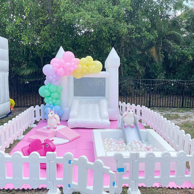 6FT Oxford Bouncy Castle Outdoor Inflatable Inflatable Halloween Christmas Decoration Jumping Castles Children Birthday Party Bounce House With Slide