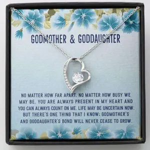 Godmother Necklace, Godmother Necklace, Godmother & Goddaughter Gift Necklace, Mother’S Day, Birthday Gift, Beautiful Necklace for Daughter - Perfect Gift for Birthdays, Holidays, or Special Occasions
