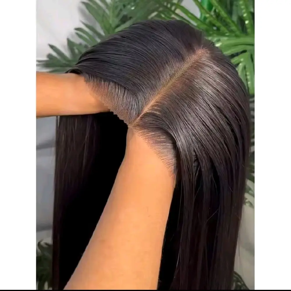 Straight Human Hair Wig 250% Density Ready to Wear No Glue Pre Plucked Hairline with Baby Hair Natural Color