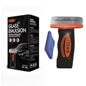 Car Glass Oil Film Remover 100g Handheld Cleaner with Towel
