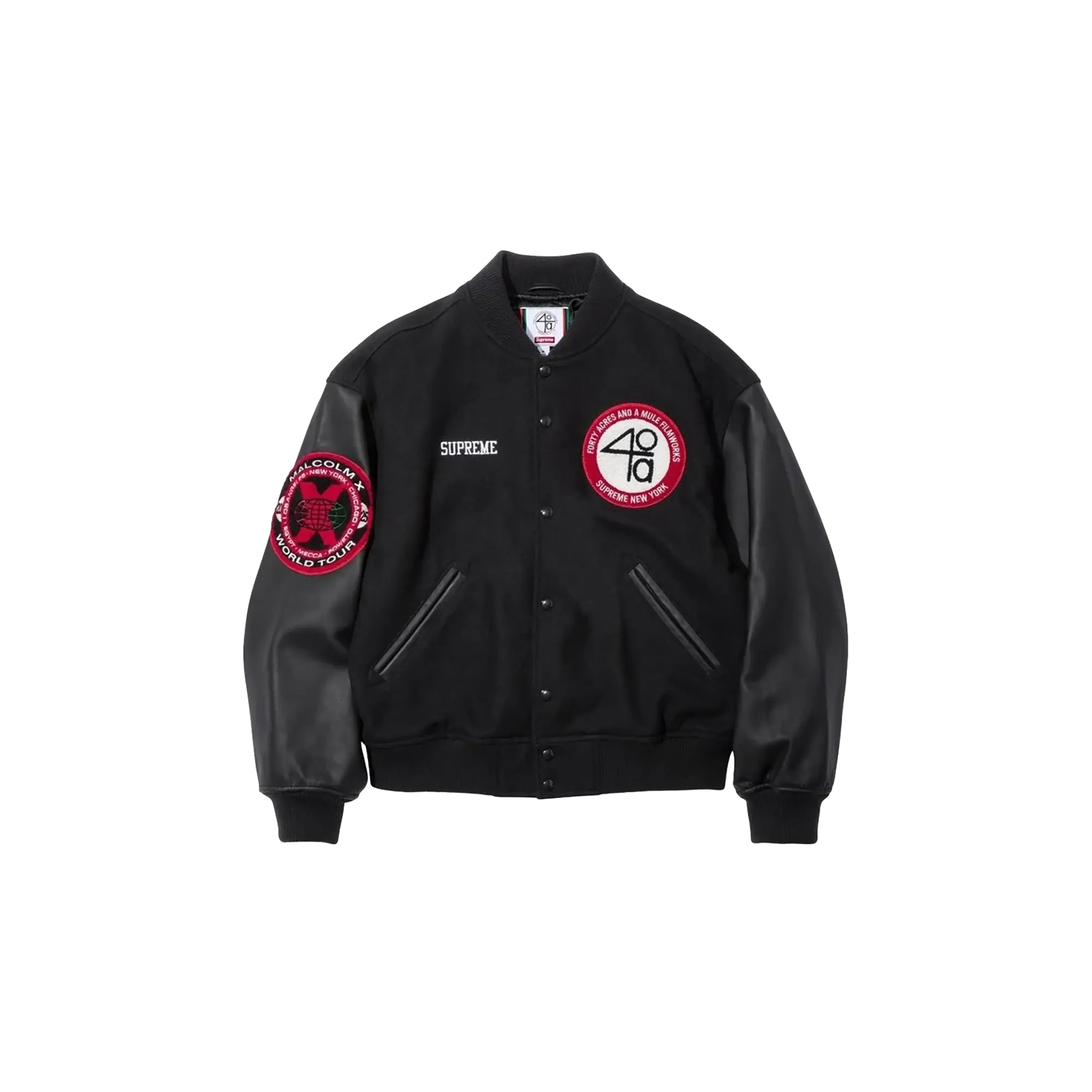40 Acres Malcolm Varsity Jacket "SS25 - Black" SU27806
