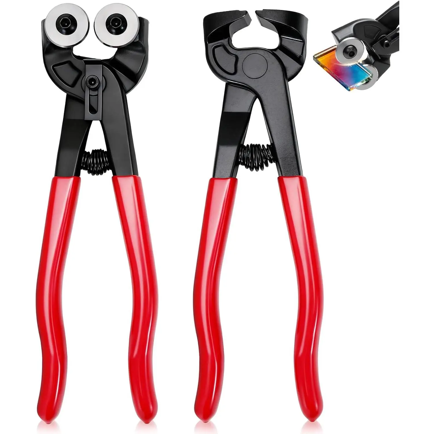 Glass Tile Nippers Set, Tile & Mosaic Cutter Tools with Handle for Glass Mosaic & Ceramic Tile