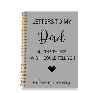 1 Souvenir for the Loss of a Father, Grief Spiral Bound Notebook Diary, Letter Diary to a Father in Heaven, Compassion Notebook for the Loss of a Father, Compassion Gifts for the Remembrance of a Father, Scrapbook Kit Craft Supplies, Blank Paper Journal