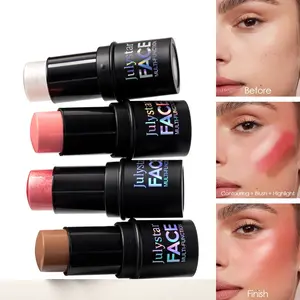 Multi-Color Contour Stick, Matte Texture, Waterproof Eyeshadow, Contour & Nose Shadow, Create a Glamorous Look Matte Bronze Stick, Professional Face Contouring & Makeup, Easy to Apply, Buildable Coverage, Long Lasting Sweat Resistant, Bronzer Stick