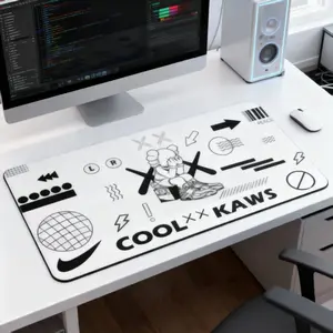 Cool Kaws Gaming Mouse Pad, Non Slip Mousepad, Anti-Slip Easy Clean Desk Mat, Dual-Use Table Mat for Mtg & Tcg, Perfect for Picnic Travel Magic Party