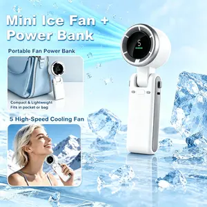 Portable Handheld Turbo Fan with Adjustable 5-Speed Wind &Concentrated Air Turbo Tech, Mini Portable Camping Travel Fan for Travel, Working, Mini Portable Fan
