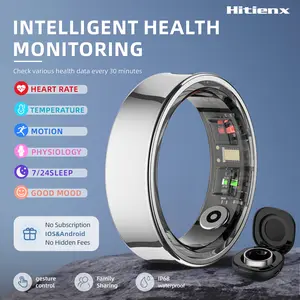 HR03 Smart Ring – Wellness Tracker with Heart Rate, Temperature Check, Sleep, Stress & Cycle Reminder Insights | Auto Activity Detection | Fitness Ring for Men & Women | No Subscription | Android & iOS Compatible #Summervibes