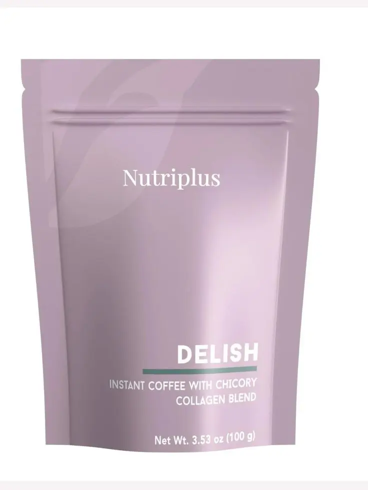 Nutriplus Delish Collagen-Infused Instant Coffee with Chicory Powdered Supplement - Beauty Healthcare Supplement for Energy Boost, Digestion Aid, Sugar Control