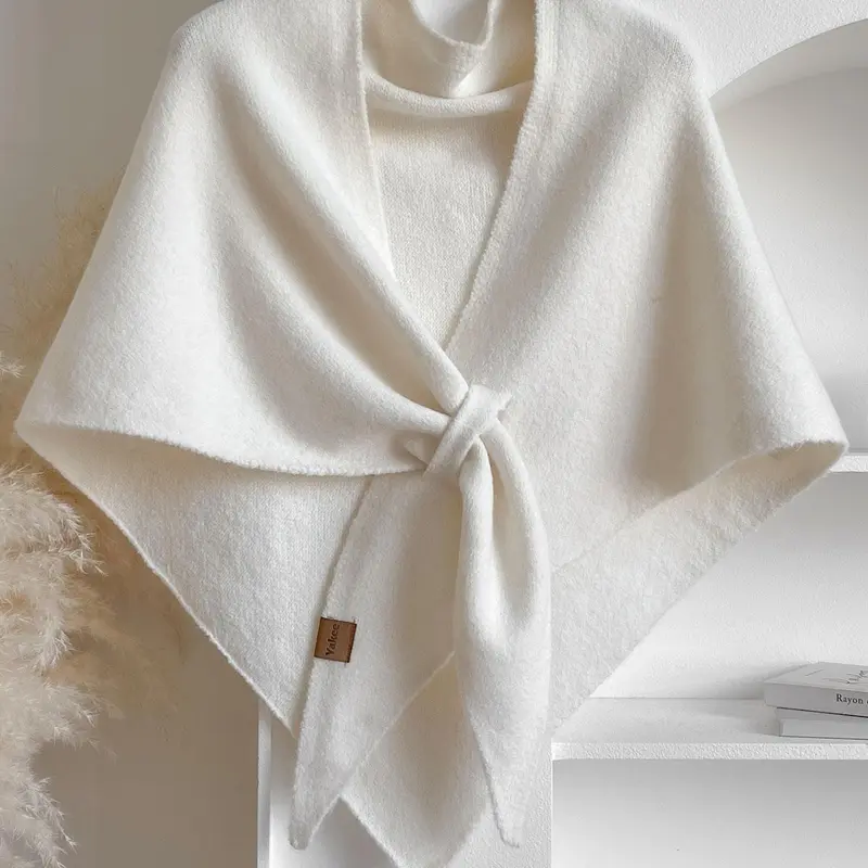 Women's Solid Color Scarf, Soft Warm Shawl, Trendy Solid Shawl, Casual Soft Comfortable Shawl for Daily Wear, Fashion Accessories for Women & Girls