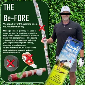 Gimme Pole Kit - The Ultimate on-Course Putting Game for Golfers who Know that Longer Poles Mean Longer gimmes.
