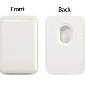 Magnetic Card Wallet Compatible with MagSafe for iPhone 17 16 15 14 13 12 Pro Max Air Plus Model Card Holder Stick on Accessories for Cell Phone & Case White Cellphone