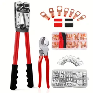 Sell battery cable terminal crimping pliers (HX-50B) separately, which can be combined with purchased cable cutters (LK-60A), or crimping pliers (HX-50B) and cable cutters (LK-60A), suitable for wire crimping tools with 6-50mm ² AWG 8-1/0 specifications