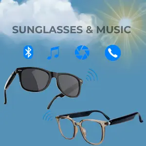 Advanced Music Sunglasses with Bone Conduction Tech | Smart Glasses Bluetooth 5.4 Wireless | Touch Control & Voice Assistant | 30g Lightweight Frame | Perfect for Running, Hiking & Daily Use