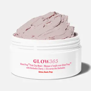 Glam Prep Pink Clay Mask by Glow365 - Non-comedogenic, Fragrance-free mask with Kaolin clay, niacinamide, allantoin & hyaluronic acids for enhanced Makeup-prep Routine Skin Repair