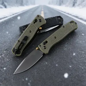 BM35 AXIS Tactical Folding Knife 3.24" S30V Satin Plain Blade G10 Handle CMP Anti-Corrosion Steel Slim EDC Pocket Knife for Outdoor Camping Hiking Driving Survival Daily Use Best Men's Gift wood multi-tool belt