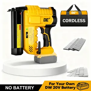 Cordless 18 Gauge 2 in 1 Brad Nailer Stapler for Dewalt 20V Max Battery- Portable Electric Nail Gun,Tool-Free Jam Release for Woodworking, Trim, Molding & Furniture Assembly, Bare Tool