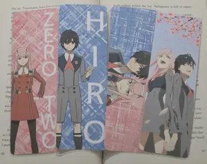 Darling In The Franxx Bookmarks - Anime Inspired Design Featuring Zero Two & Hiro Characters Perfect For Book Lovers