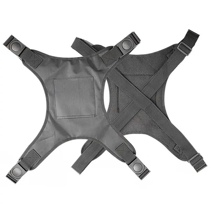 1pc Adjustable Wheelchair Safety Harness - Durable Oxford Fabric Anti-Fall Fixing Strap with Secure Buckles and Padded Backrest for Elderly, Disabled Patients