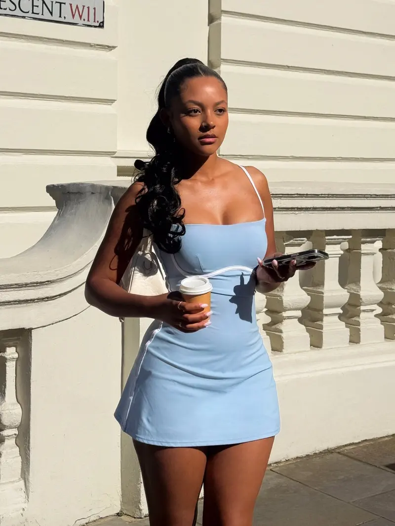 How to style powder blue dress - TikTok Shop How to style powder blue dress - TikTok Shop