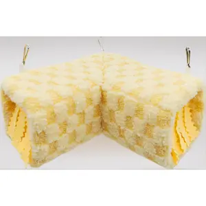 Yellow Plush Hamster Tunnel Bed Warm Hideout Nest Small Pet Sleeping House for Guinea Pig Rat Sugar Glider