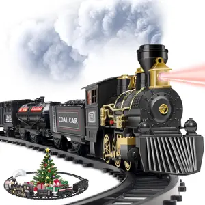 Train for Christmas Tree  Christmas Train Sets for Under The Tree, Electric Train Toy with Steam, Light & Sound, Great for 3 4 5 6 7 8+ Year Old Kids Toddler  MT241008