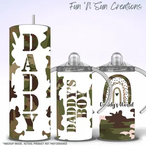 Daddy’s Boy Cup Set, Father & Son Tumblers, Father Daughter Drinkware