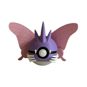 Venomoth Poke Ball - Inspired 3D Printed Collectible