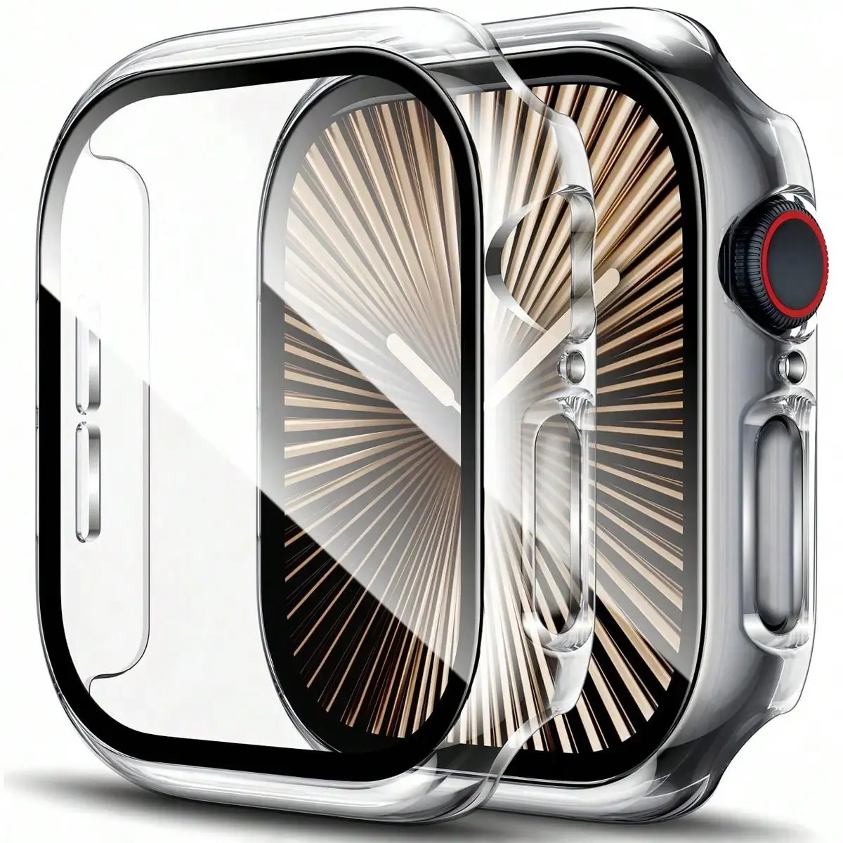 Apple Watch Hard PC Case – Built-in Tempered Glass Screen Protector, Ultra-Thin Full Coverage, 38-49mm Apple Watch Hard PC Case – Built-in Tempered Glass Screen Protector, Ultra-Thin Full Coverage, 38-49mm