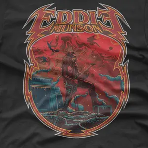 Eddie Munson Stranger Things Unisex Crewneck Tee graphic