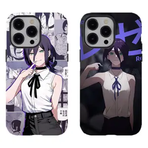 Anime C-Chainsaw M-Man Reze Dark Aesthetic Phone Case|Gift For Fans|Gifts for anime lovers| For iPhone 17 Pro Max 16 15 14 13 12 11 for Samsung S21 S22 S23 S24 S25 Phone Case|Tough Phone Case