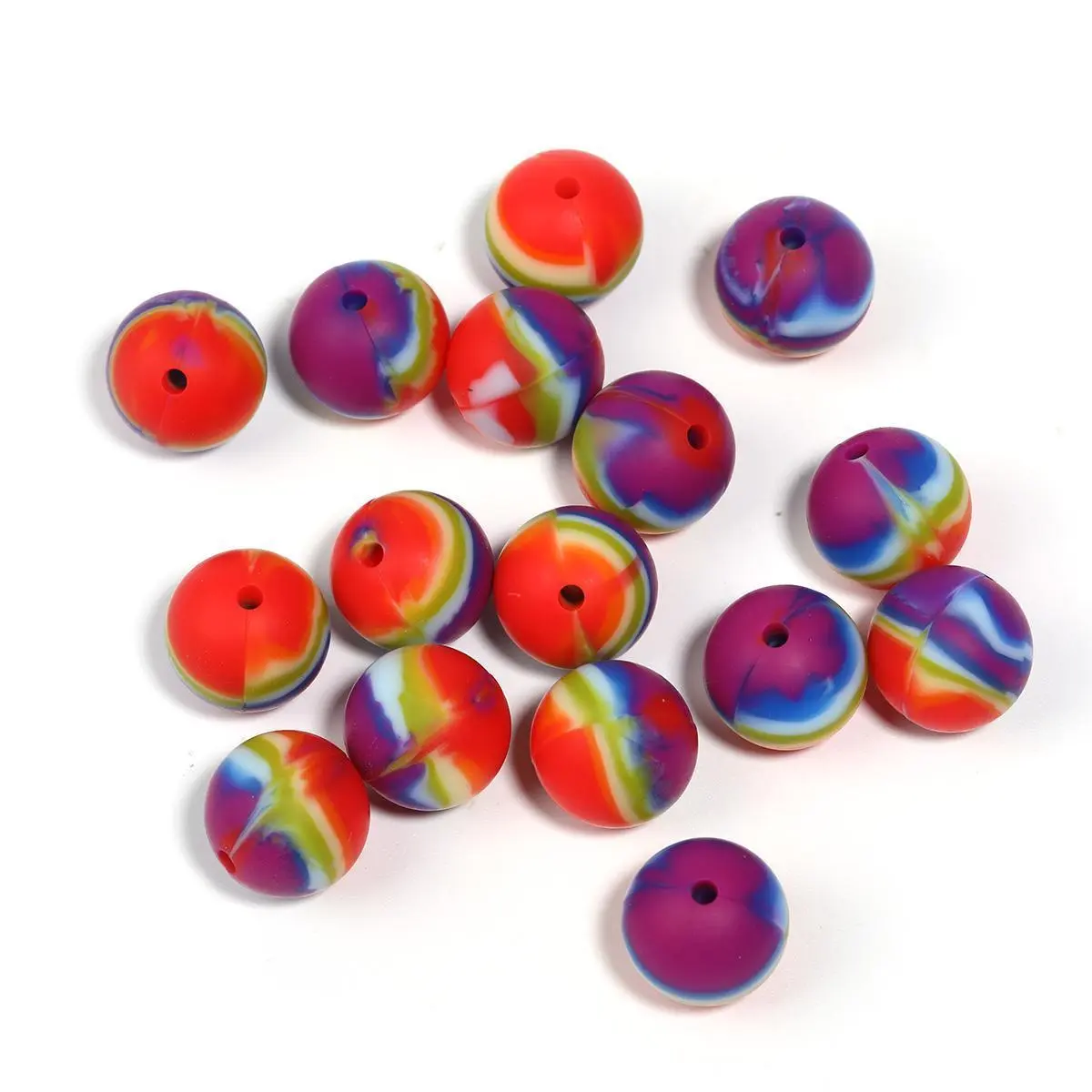 YM447009 Printed beads 30pcs 15mm