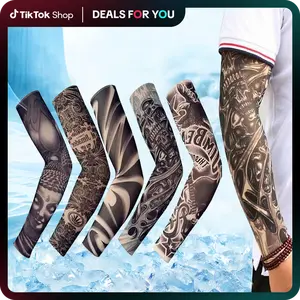 6PCS Cooling Tattoo Art Arm Sleeves Cover UV Sun Protection Sport Outdoor activities Set Temporary Fake Tattoo Sleeves for Men Women with Designs of Skull, Dragon, Rose, Koi Fish, Wolf, Buddha, Tribal, Outdoorfun  Dealsforyoudays