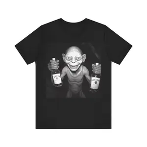 Gollum drunk, Lord of the rings tee-shirt, Humorous Middle-earth Print, LotR Fan gift, lord of the rings gift